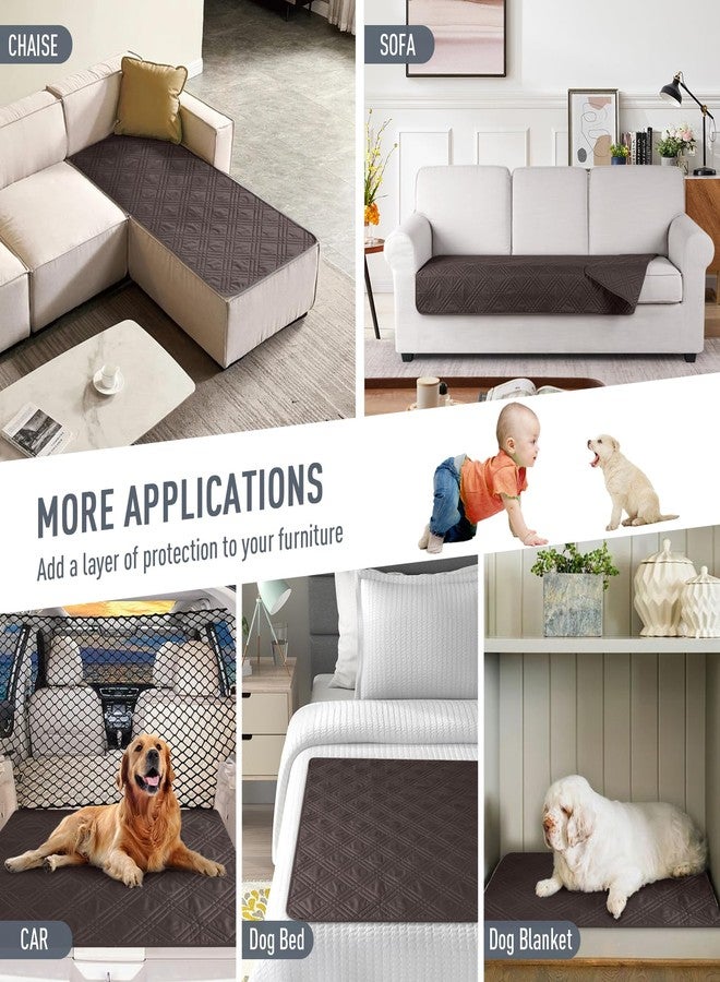 TAOCOCO 100% Waterproof Couch Cushion Cover Reversible Sofa Seat Cover for Dogs Pets Chaise Couch Cover for Sectional Sofas U Shape Couch Furniture Protector Sofa Slipcover(Sofa, Chocolate) - Image 5